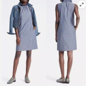 Banana Republic Sleeveless Ruffle Neck Dress